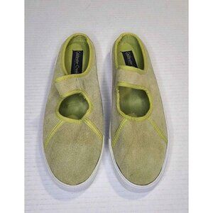 Coldwater Creek Womens Unique Low Back Slip-on Cross Over Strap Leather Shoe 10